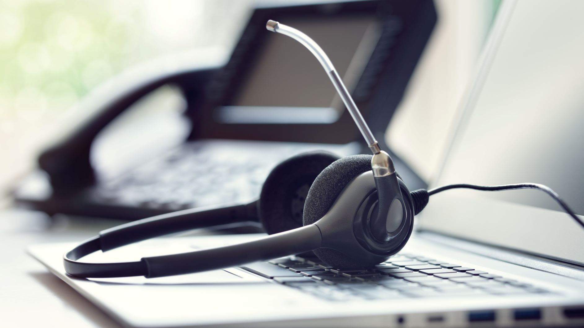 Headset op computer